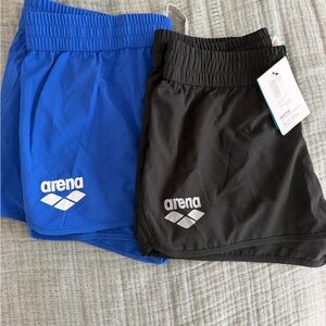Arena Women's Blue and Black Shorts